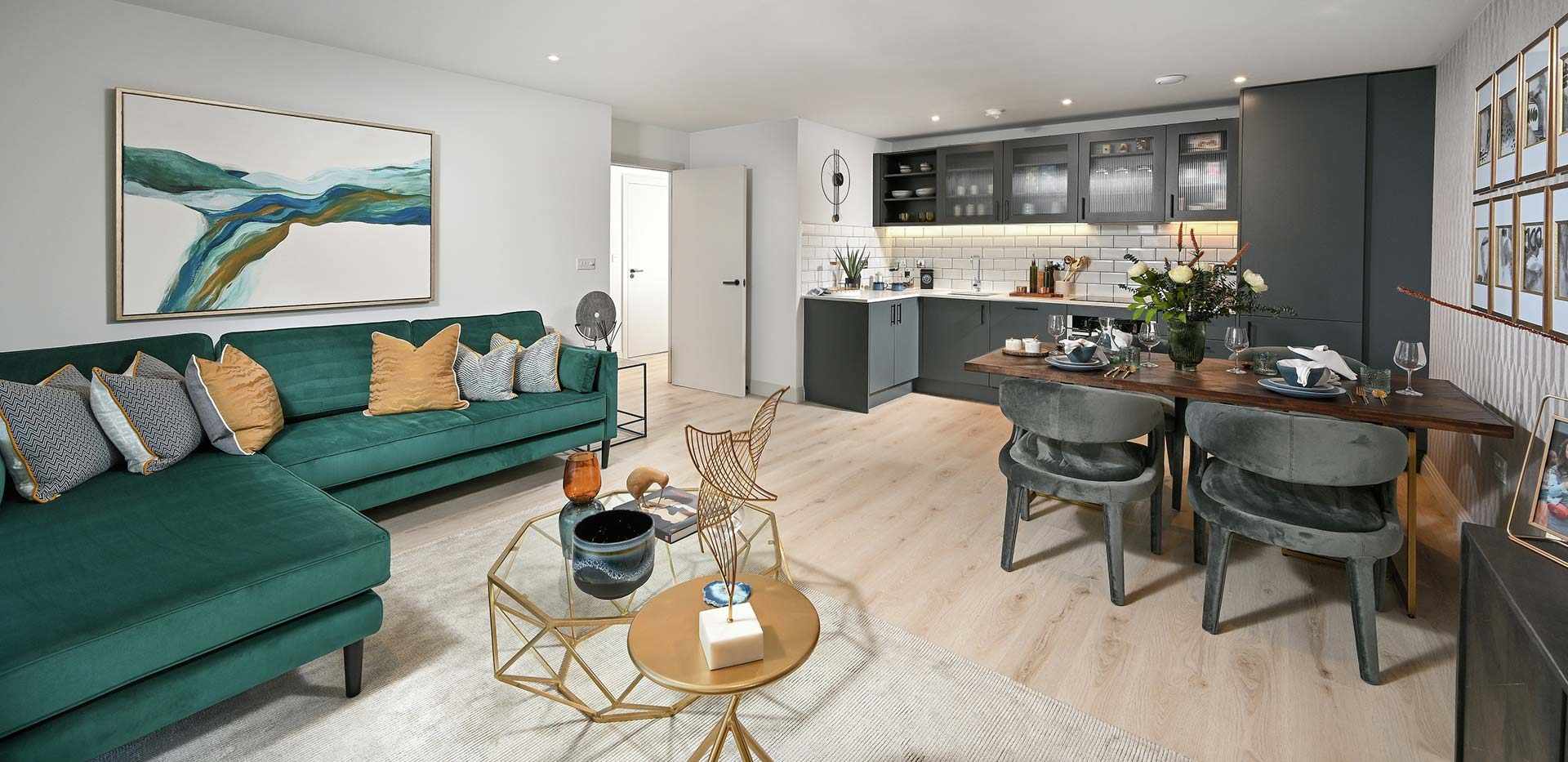 Berkeley, The Paperyard, Interior, Living/Kitchen