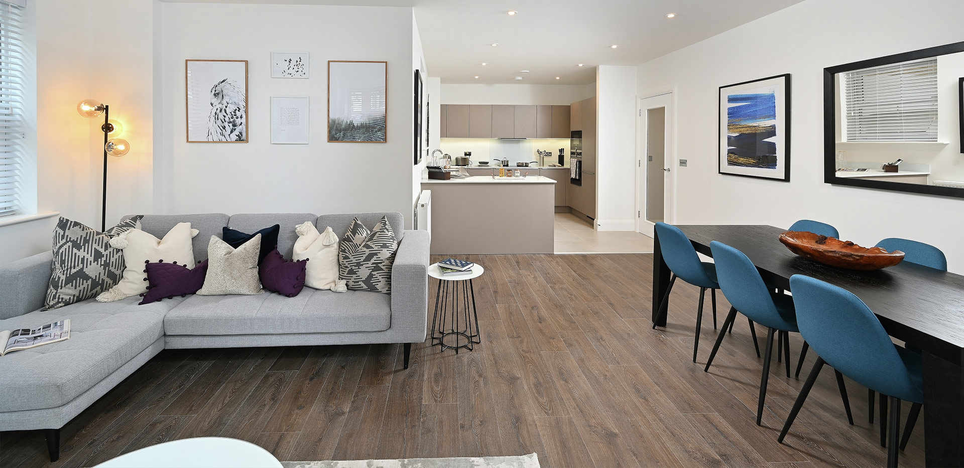 Berkeley, Royal Wells Park, Apartments, Interior, Living / Dining / Kitchen