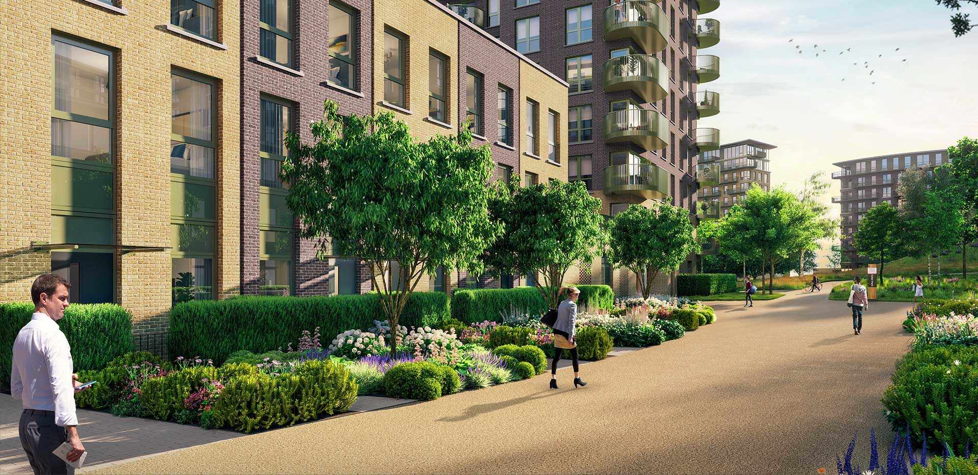 Berkeley, Kidbrooke Village, Waterlily Court, Exterior