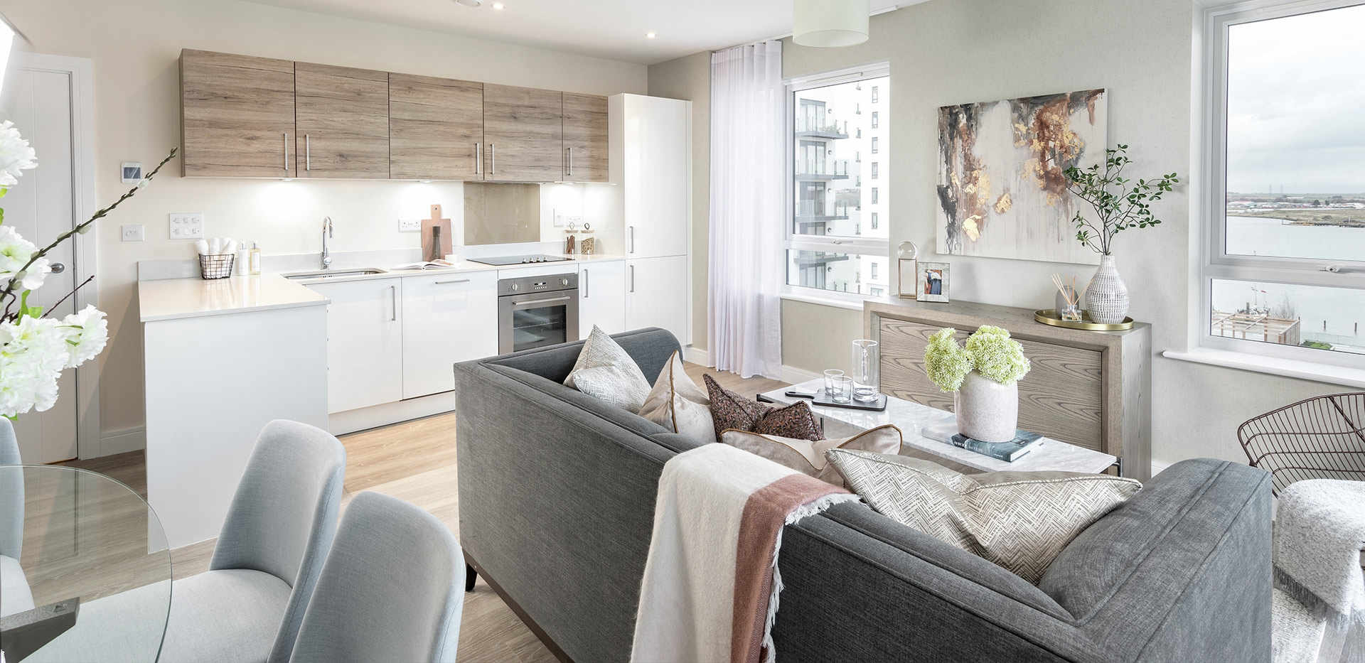 Berkeley, Victory Pier, Interior, Living / Kitchen