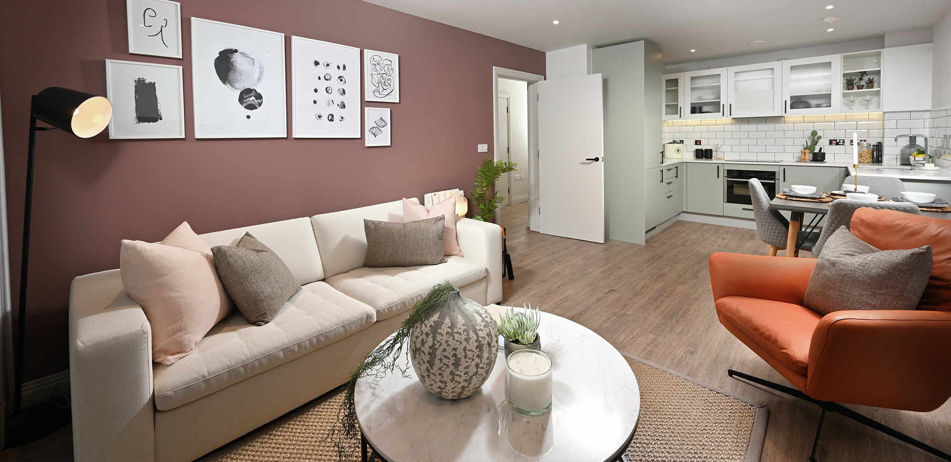 Berkeley, The Paperyard, Interior, Living / Dining / Kitchen