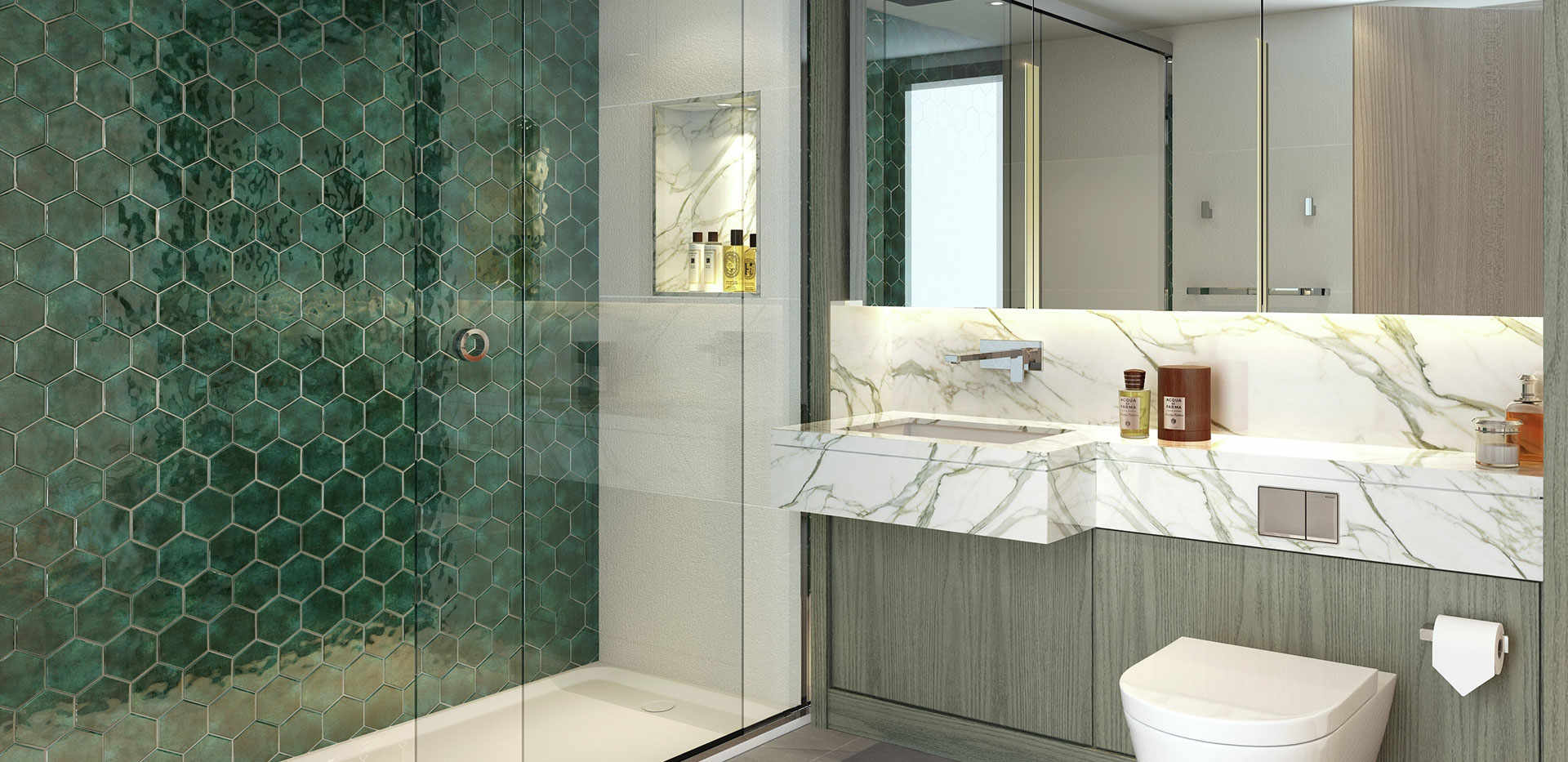 St George, Fulham Reach, Holland House and Holland Court, Specification, Shower Room Sorrento
