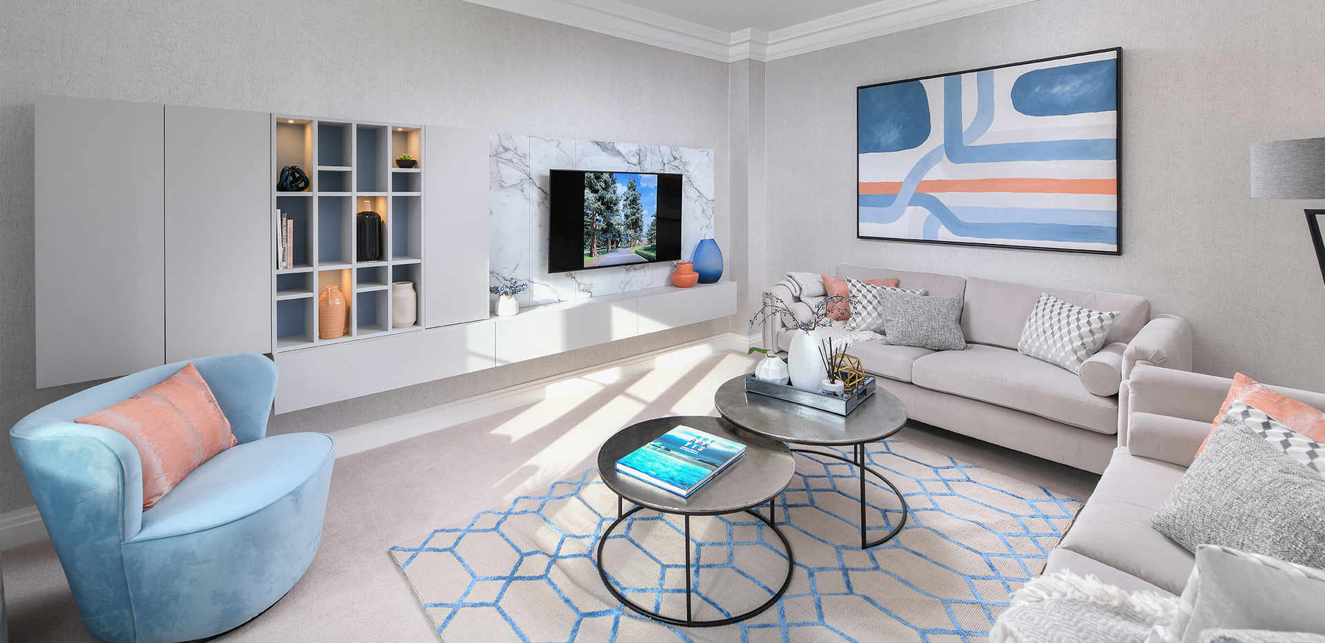 Berkeley, Brompton Gardens, Interiors, Living