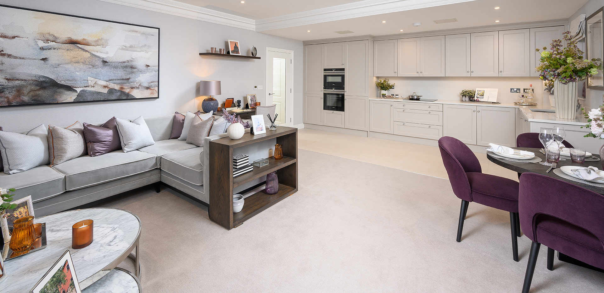 Berkeley, Brompton Gardens, Interiors, Living / Dining / Kitchen