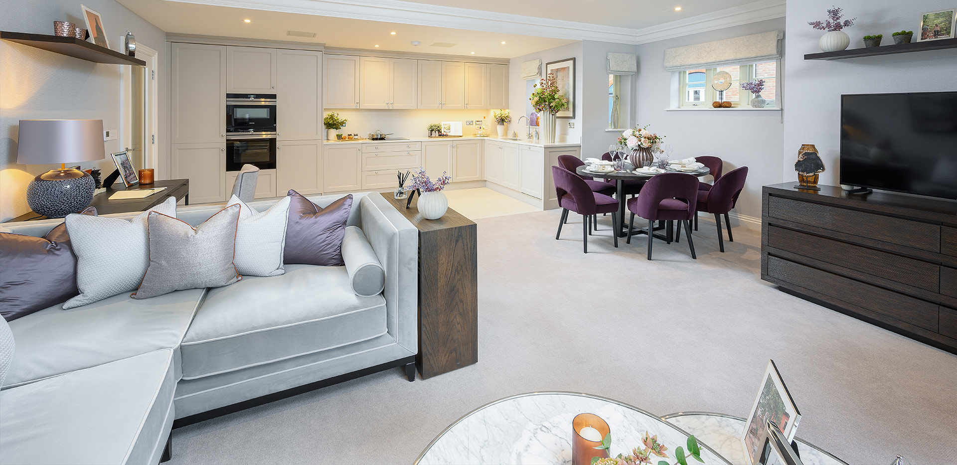 Berkeley, Brompton Gardens, Interiors, Living / Dining / Kitchen