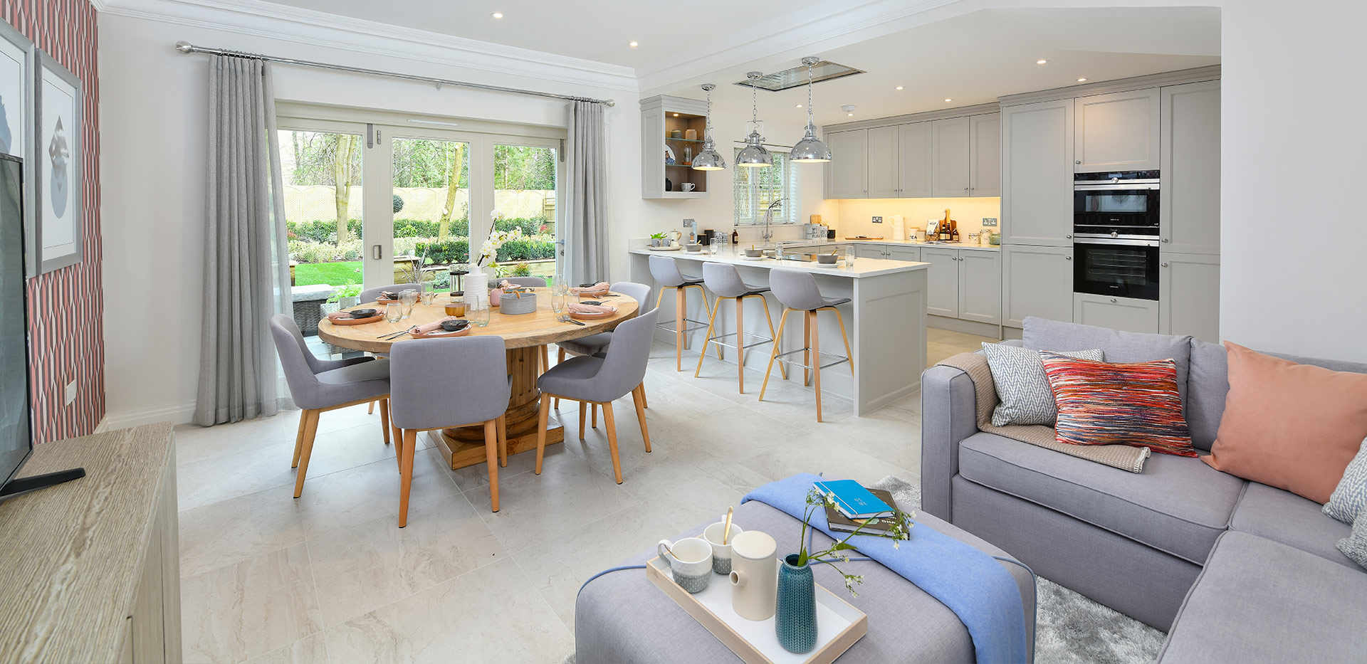 Berkeley, Brompton Gardens, Interiors, Living / Dining / Kitchen