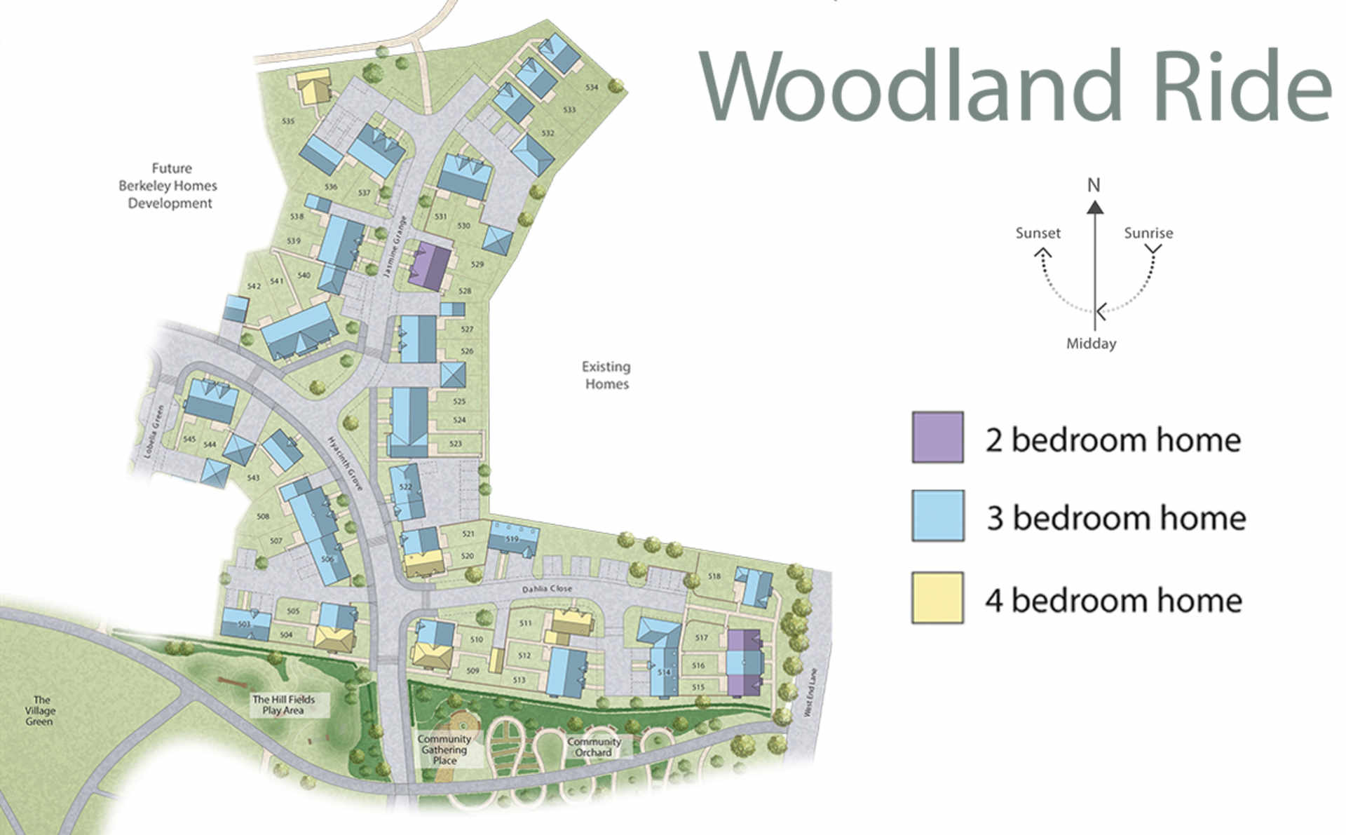 Berkeley, Woodhurst Park, Woodland Ride, Site Plan