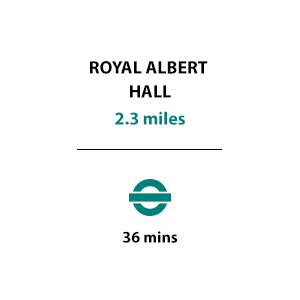 St George, Fulham Reach, Transport Timeline, Culture, Royal Albert Hall