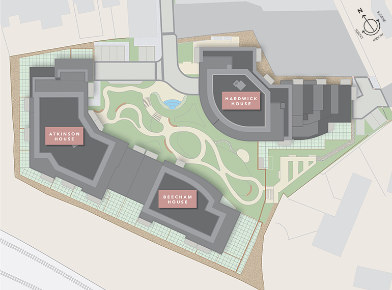 St William, Courtyard Gardens, Site Plan