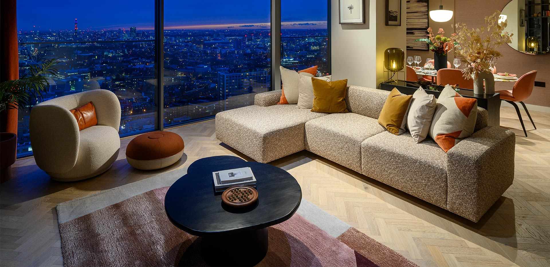 Berkeley, 250 City Road, Show Apartment 33.04, Interiors, Living / Dining