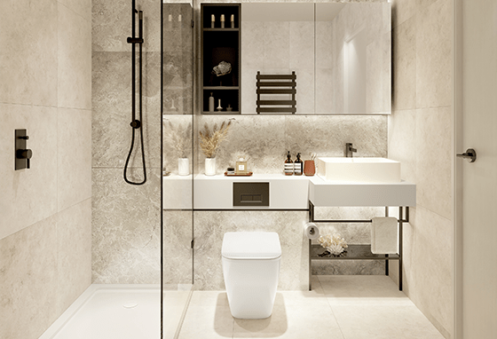 Berkeley, Woodberry Down, Hawkers House, Specification, Pearl, Bathroom