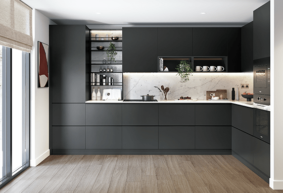 Berkeley, Woodberry Down, Hawkers House, Specification, Ebony, Kitchen