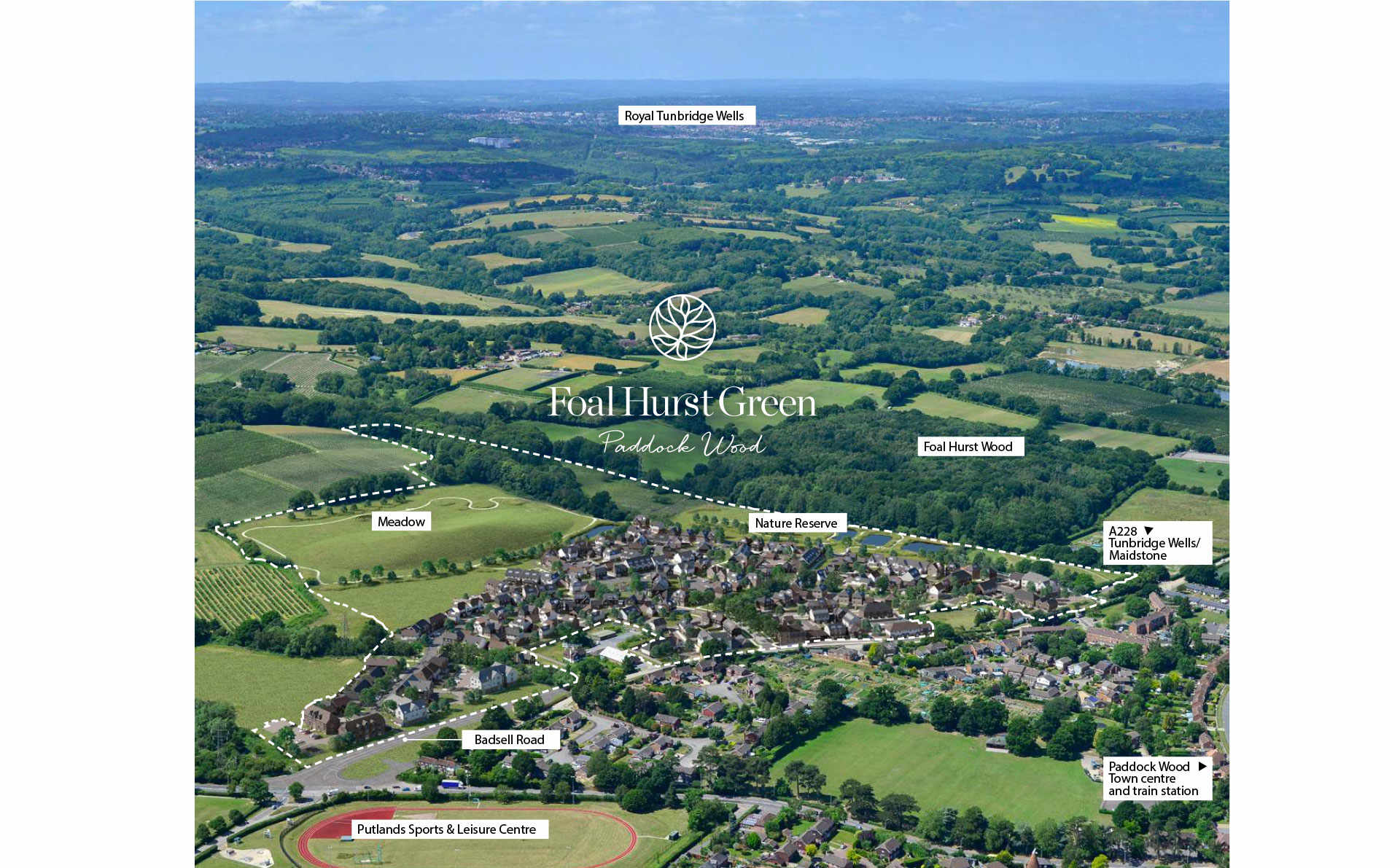 Berkeley, Foal Hurst Green, Aerial Site Plan