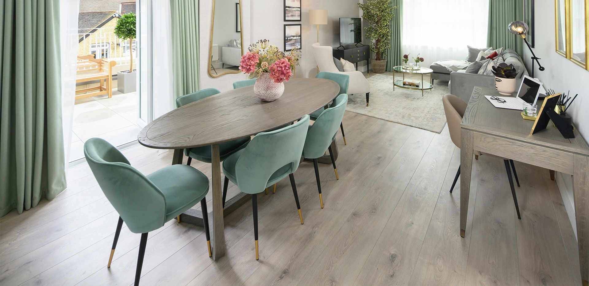 St William, Courtyard Gardens, Showhome, Interior, Living / Dining