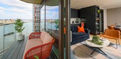 Berkeley, Royal Arsenal Riverside, Compass Wharf, 2 Bedroom Showhome, Balcony / Living