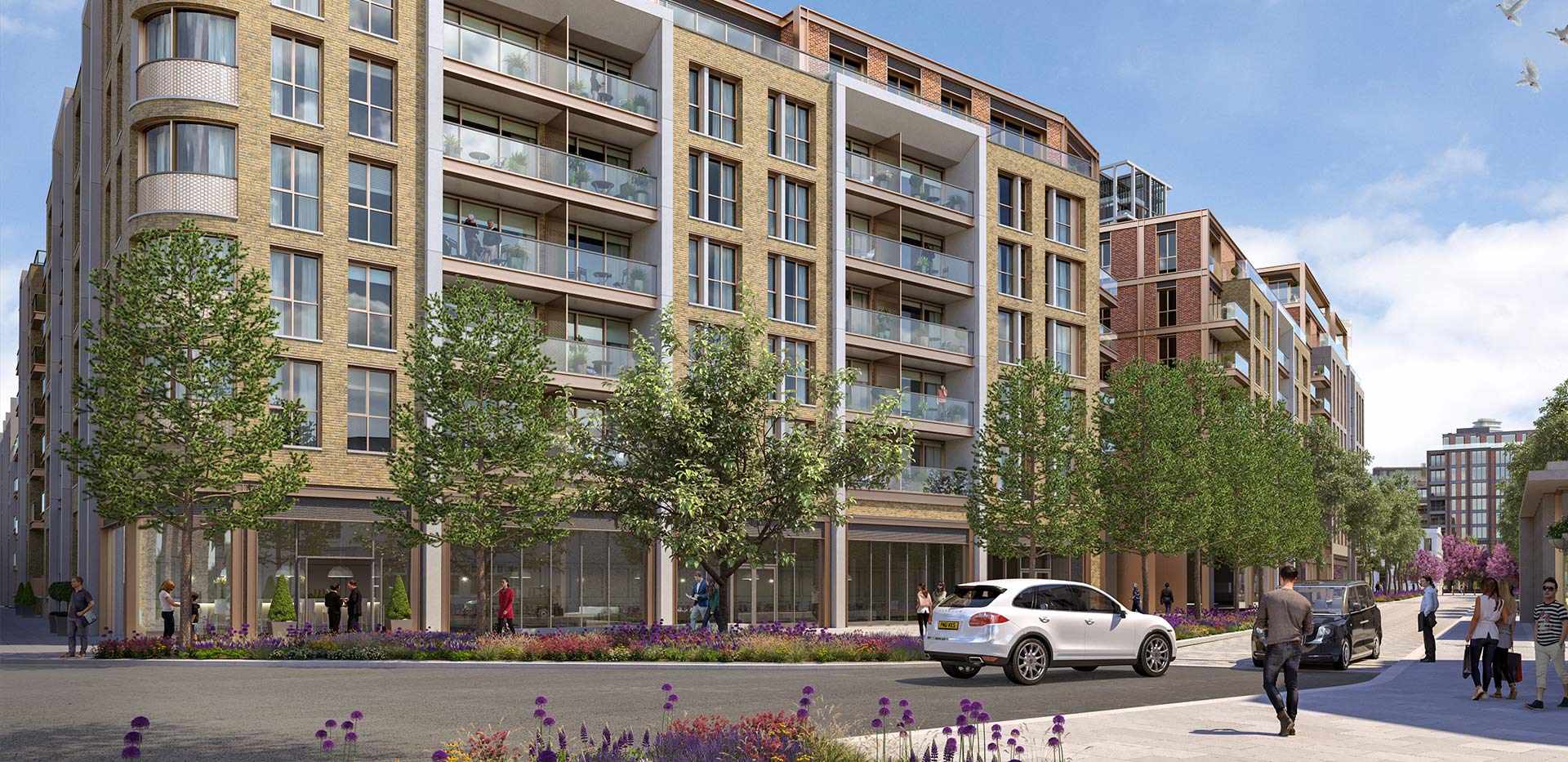 St William, King's Road Park, Commercial Units, Exterior