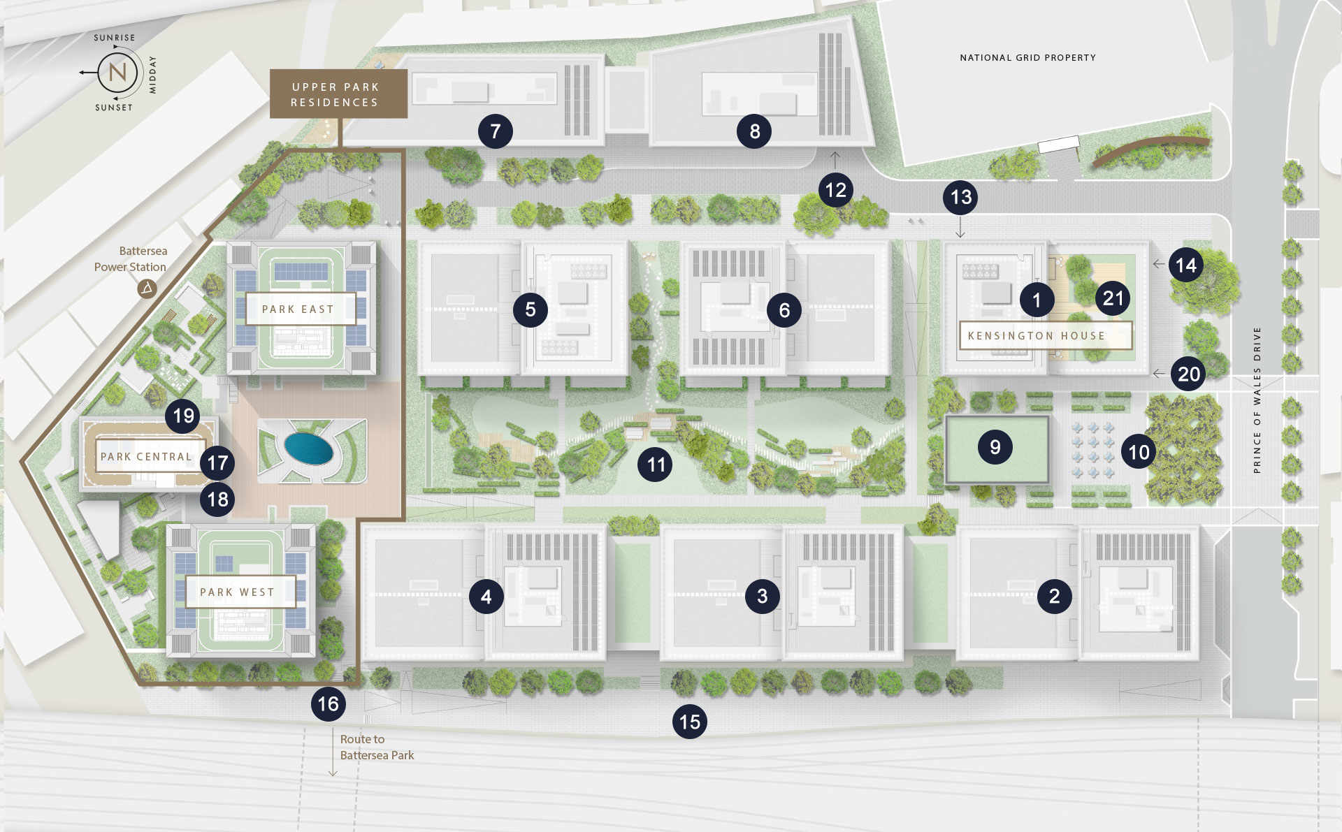 St William, Prince of Wales Drive, Upper Park Residences, Site Plan