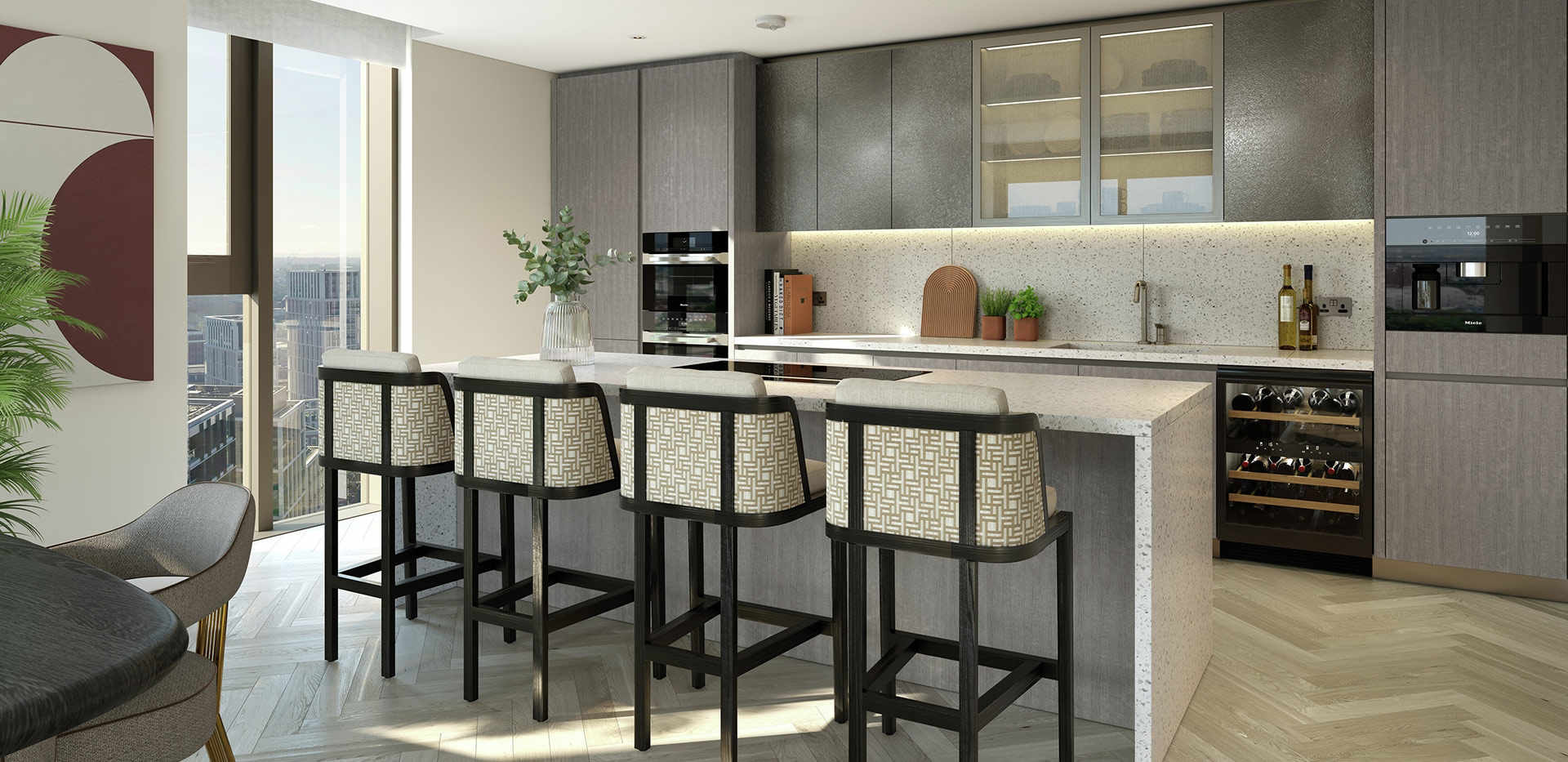 St William, Prince of Wales Drive, Upper Park Residences, Interior, Kitchen, Winter