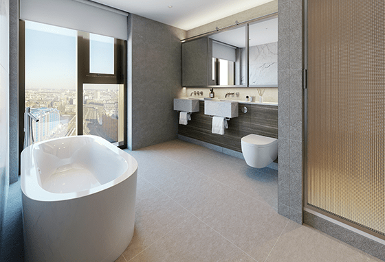 St William, Prince of Wales Drive, Upper Park Residences, Specification, Winter, Bathroom