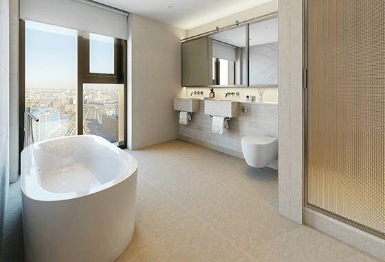 St William, Prince of Wales Drive, Upper Park Residences, Specification, Summer, Bathroom
