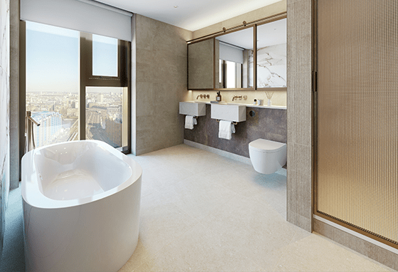 St William, Prince of Wales Drive, Upper Park Residences, Specification, Autumn, Bathroom