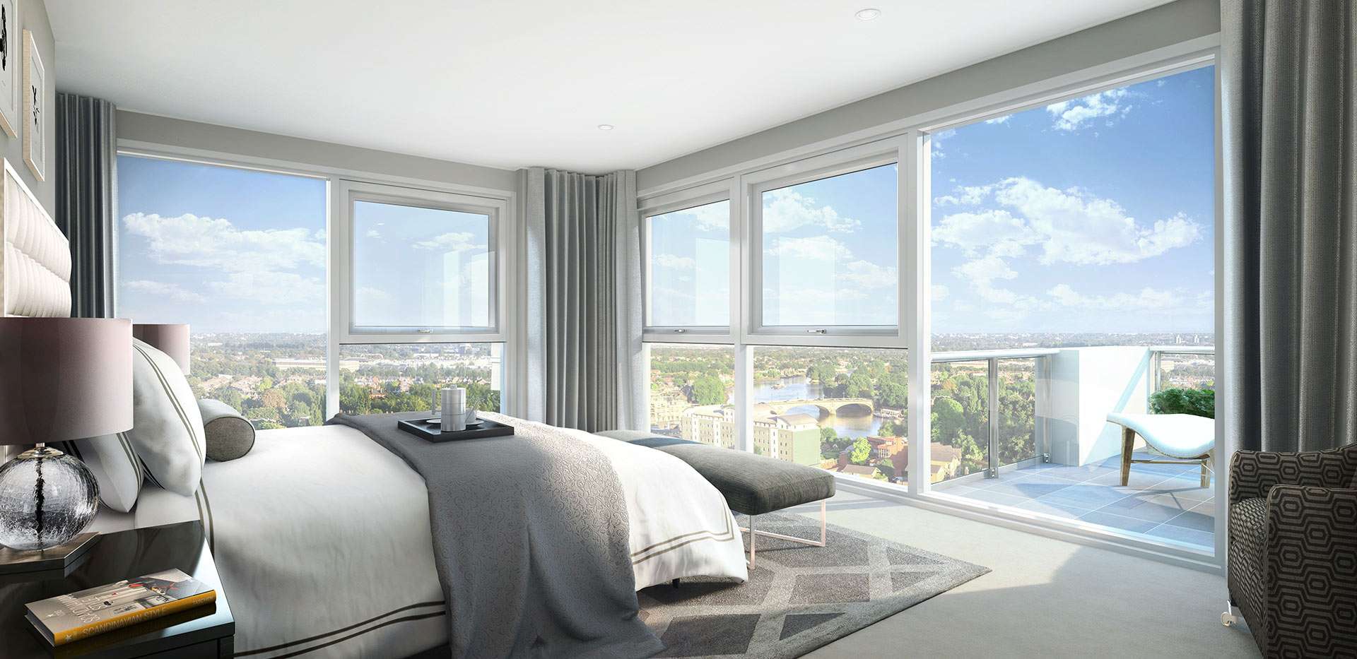 St James, Kew Bridge West, The Suites, Bedroom, CGI, Interior