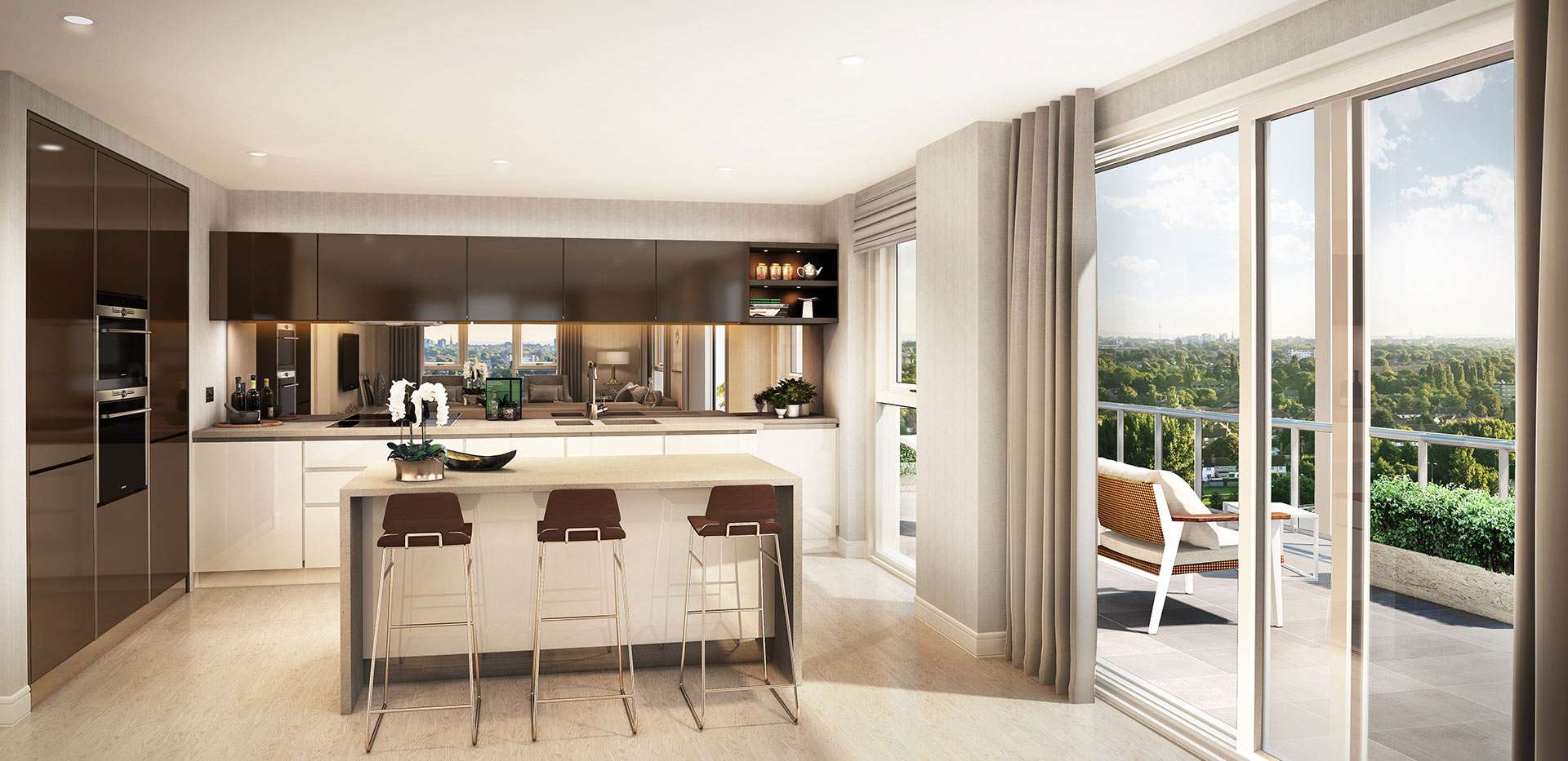 St James, Kew Bridge West, The Suites, Kitchen, CGI, Interior