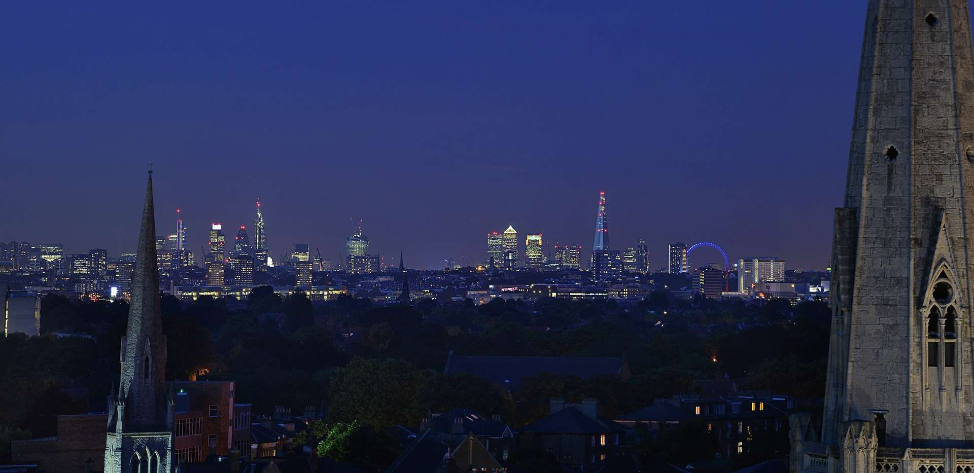 St George, Dickens Yard, View, Night Time London Lights