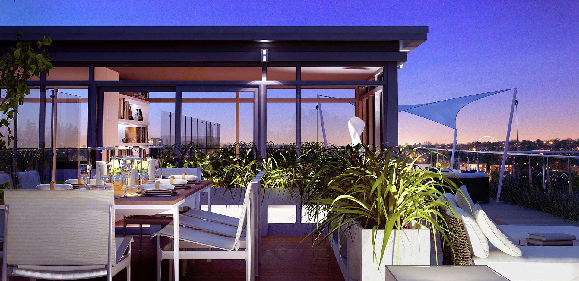 St George, Dickens Yard, View, Seating Area Terrace