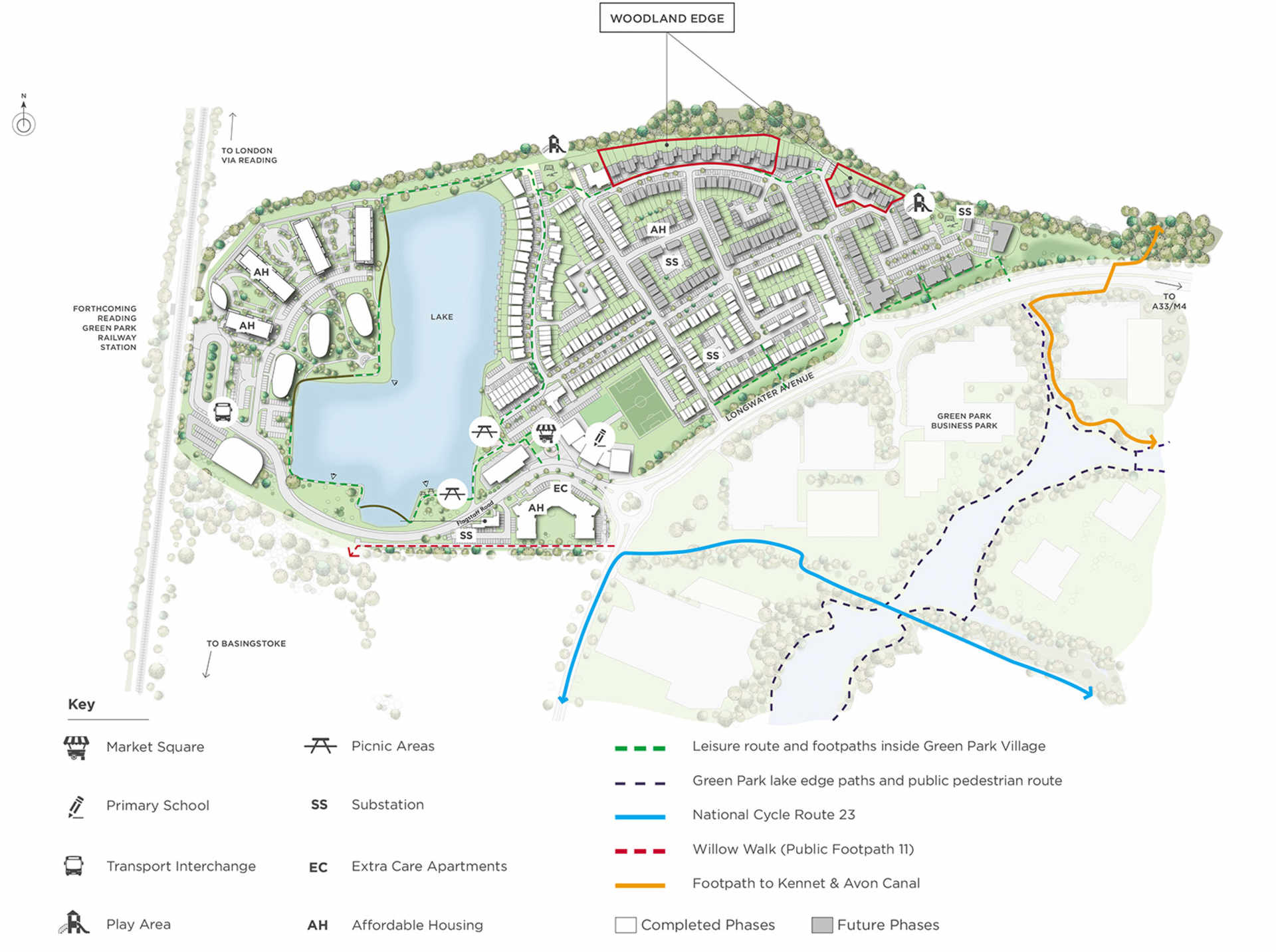St Edward, Green Park Village, Woodland Edge, Site Plan
