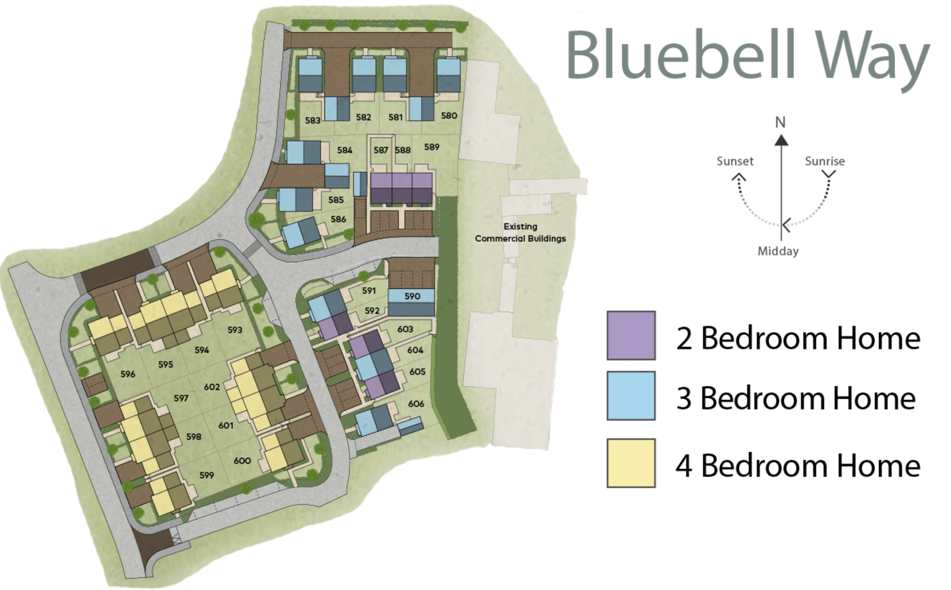 Berkeley, Woodhurst Park, Bluebell Way, Site Plan