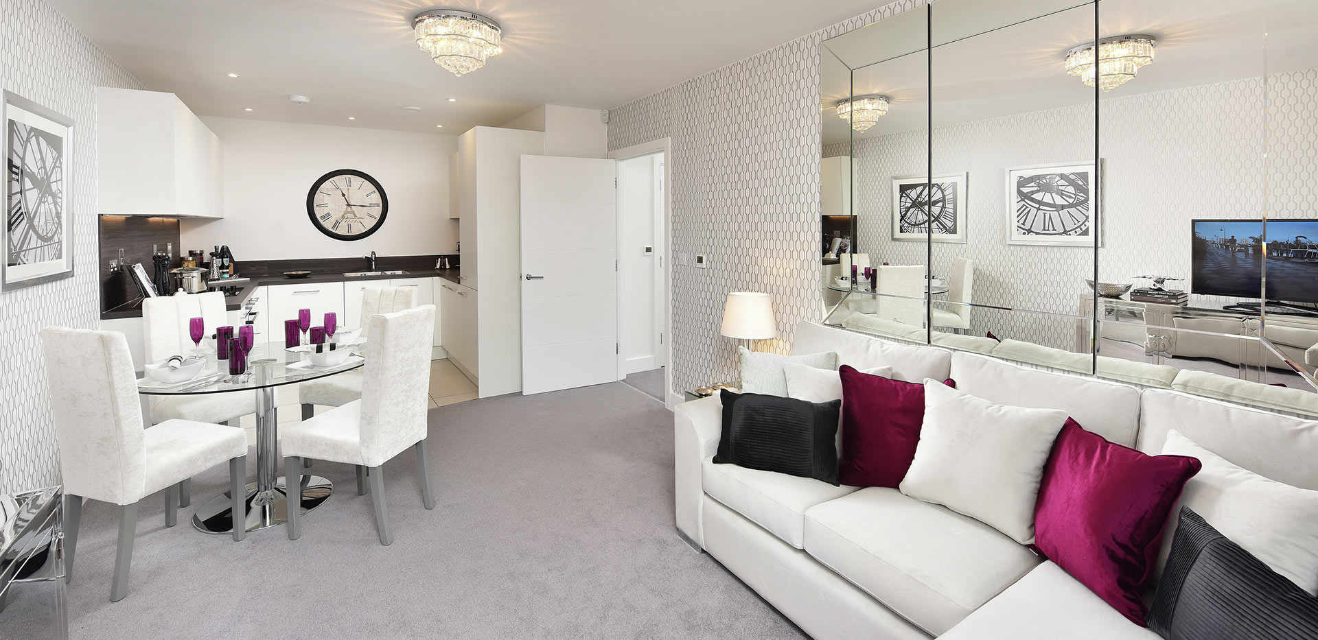 Berkeley, The Waterside at Royal Worcester, Previous Showhome, Interior, Open Plan Living