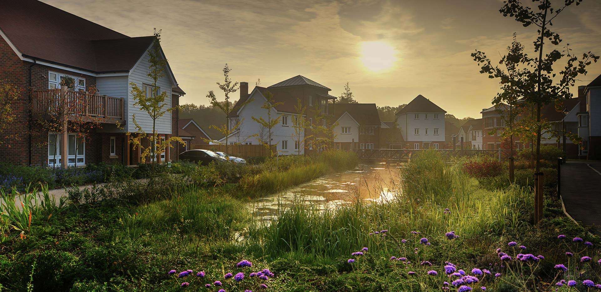 Berkeley, Edenbrook, Exterior Dusk View