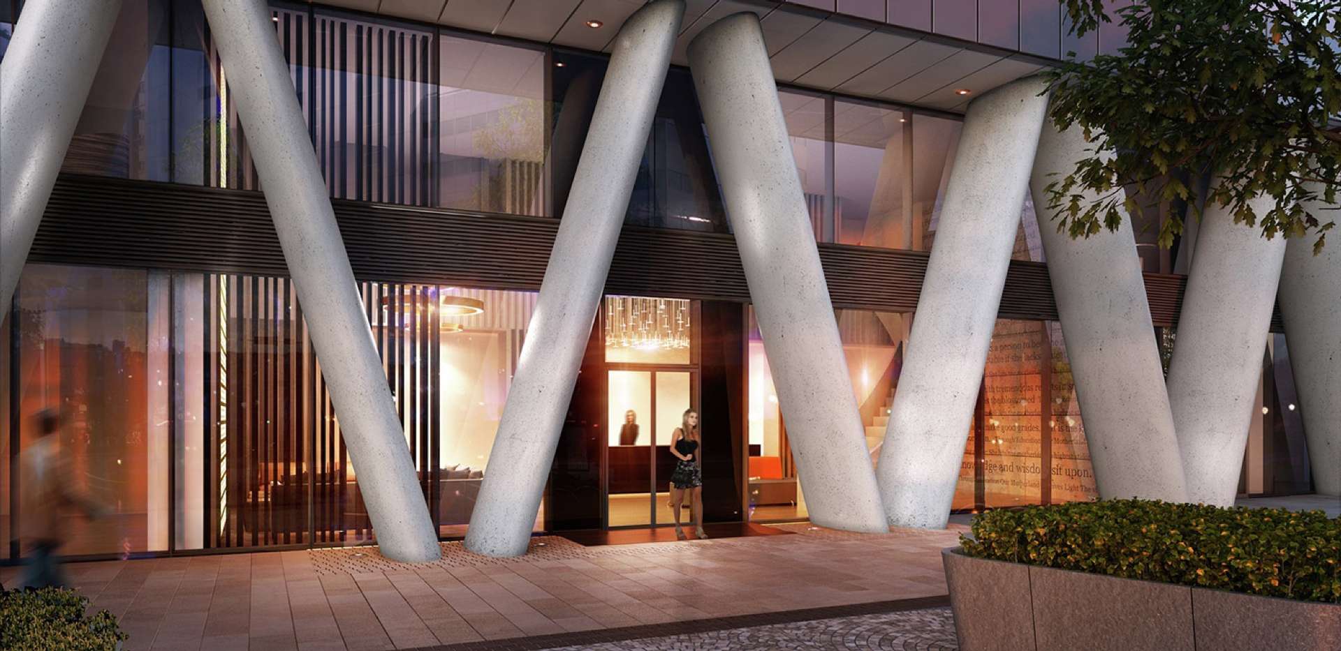 Berkeley, Saffron Square, Saffron Tower, Entrance Area, Exterior