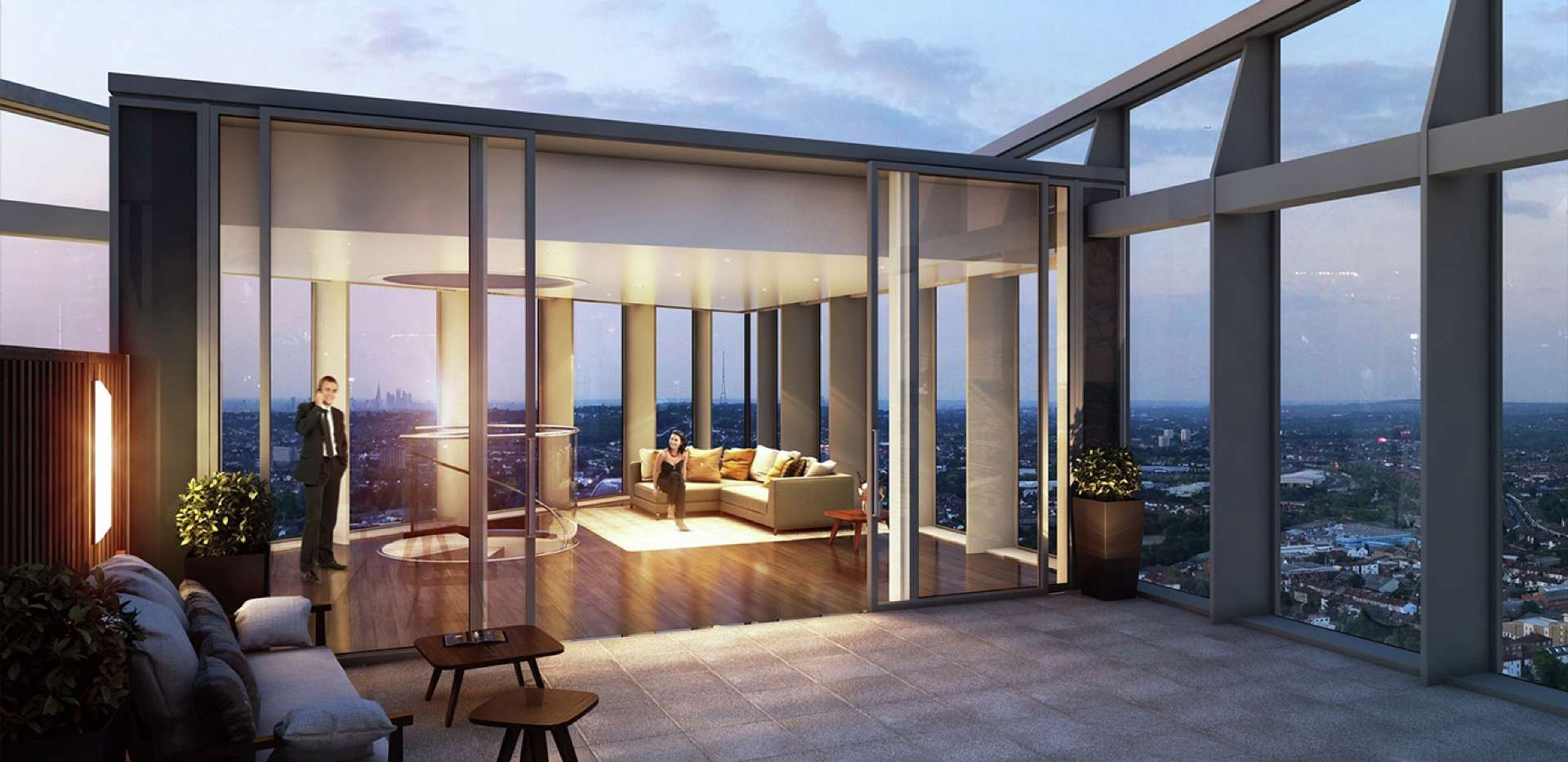 Berkeley, Saffron Square, Roof Terrace, Interior