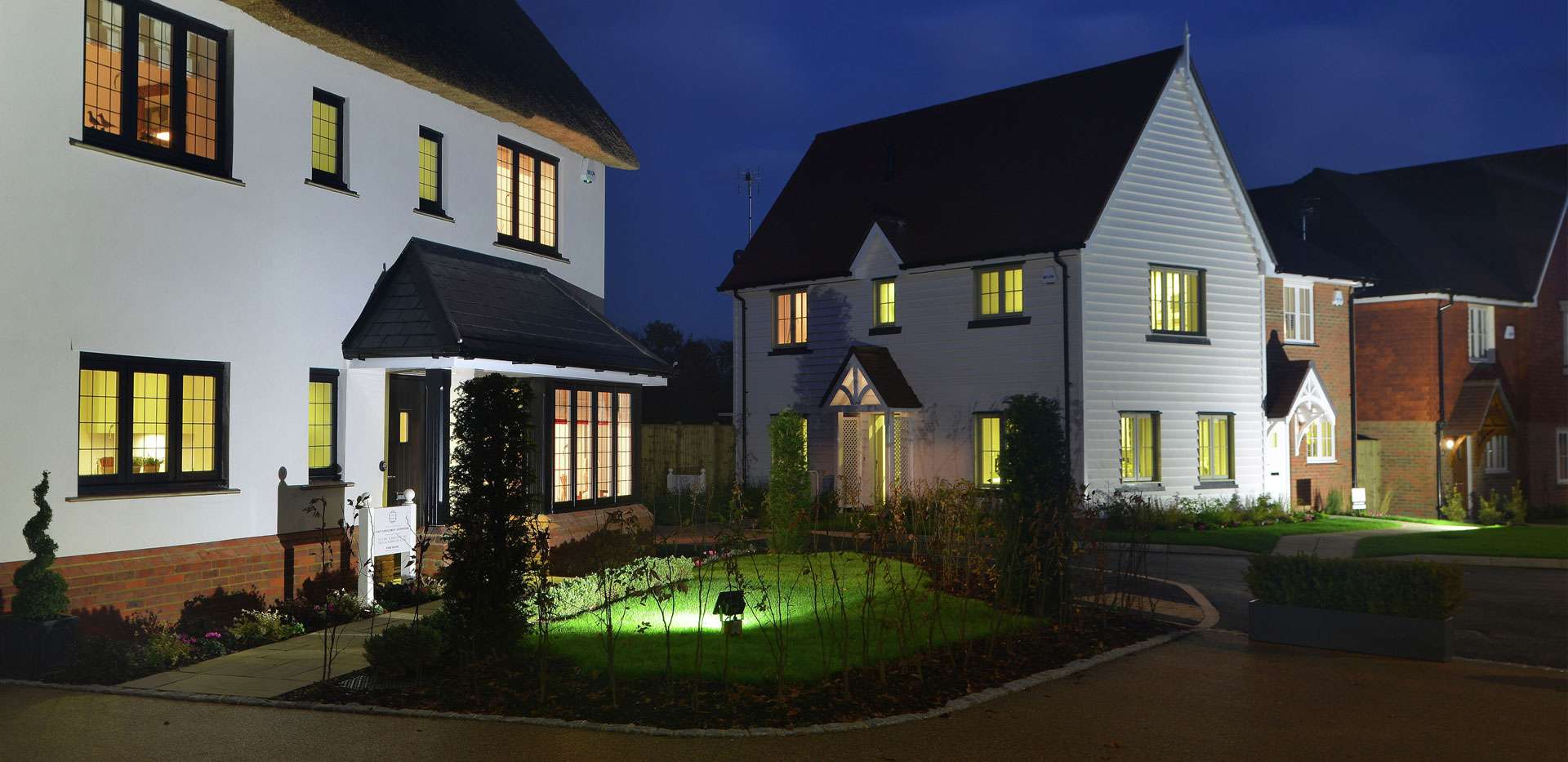 Berkeley, The Ashmiles, Barns Green, Exterior, Night Street Scene