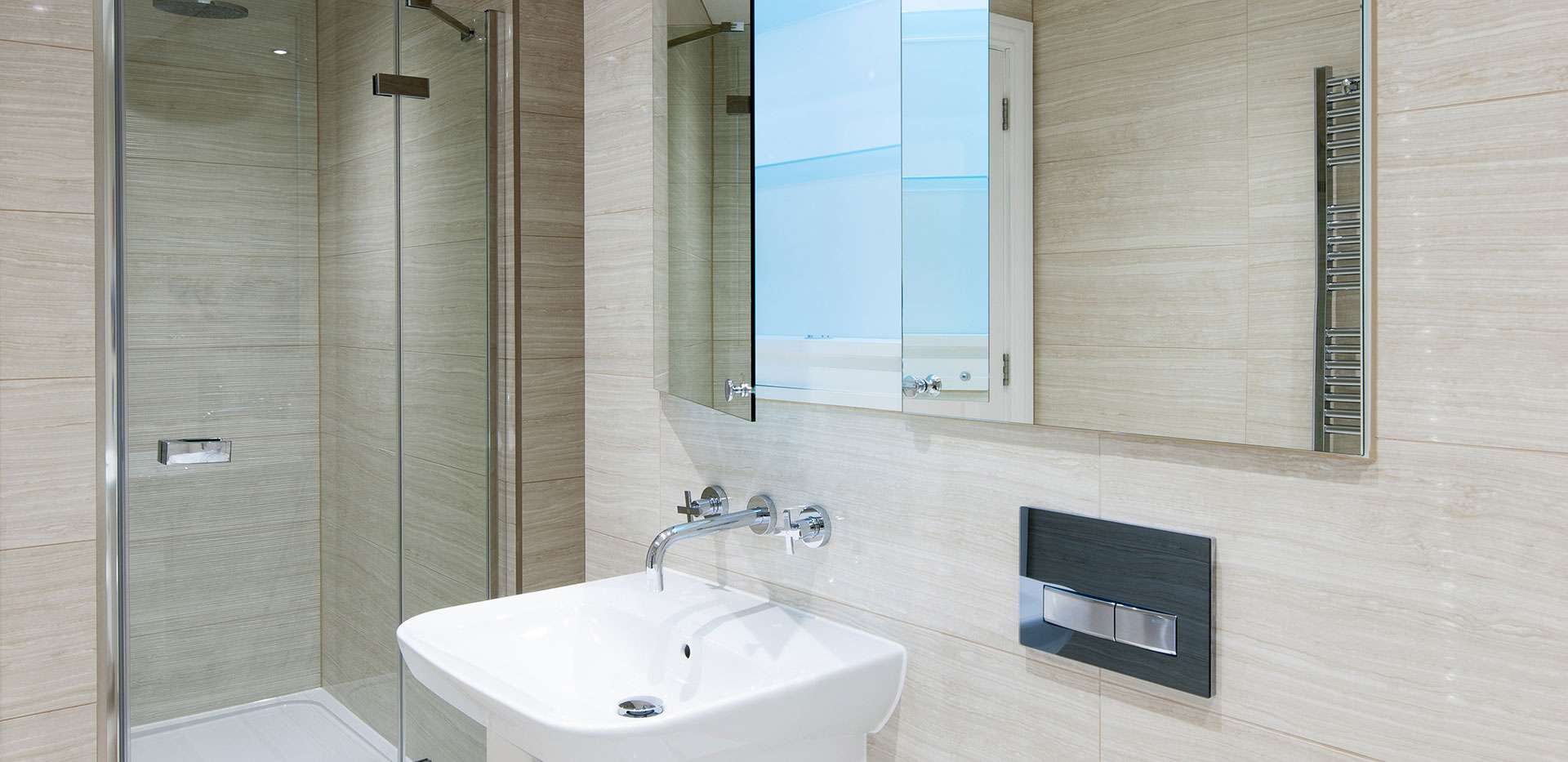 St James, Queens Acre, Butlers Court, Bathroom, Shower, Interior