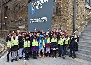 Art from Hermitage School Pupils Installed at London Dock