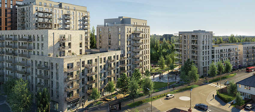 CGI features Beresford Avenue with widened pavements, additional pedestrian crossings and increased green space and new trees.