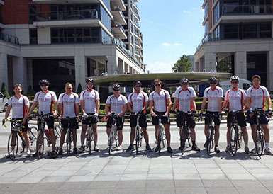 St George, Press Release, Fundraising success as St George Staff cycle 123 miles in aid of the Berkeley Foundation