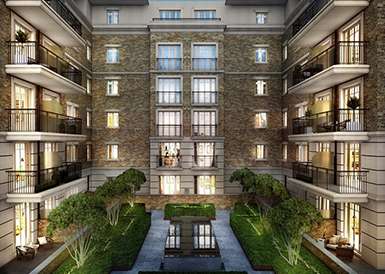 St James, Hurlingham Walk, Courtyard CGI