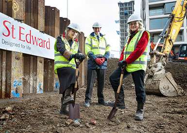 St Edward, 375 Kensington High Street, Mayor of the Royal Borough of Kensington and Chelsea breaks ground to mark start of construction for new Warwick Road Primary School