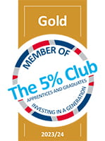 The 5% Club Logo Gold Award edition