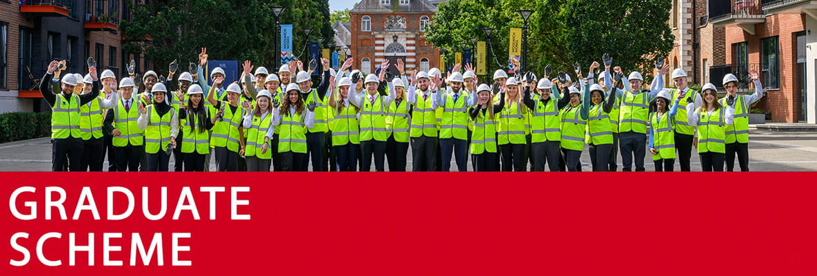 A group image of Berkeley Group apprentices at Royal Arsenal Riverside