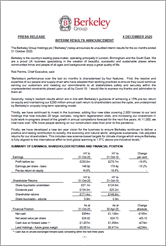 FY20 Interim Announcement
