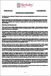 Berkeley Group, Interim Results Announcement December 2021