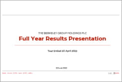 30th April Full Year Results Presentation