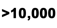 An icon showing >100,000