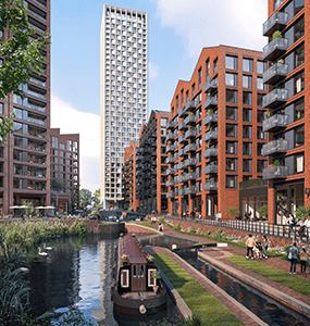 A CGI of Glasswater Locks