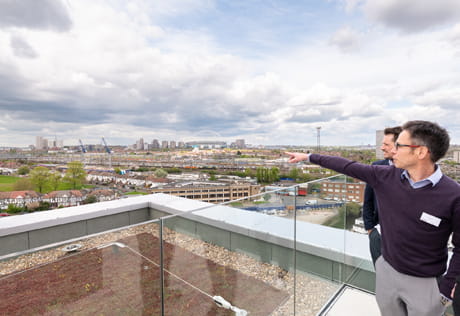 Balcony overlooking the Wembley area